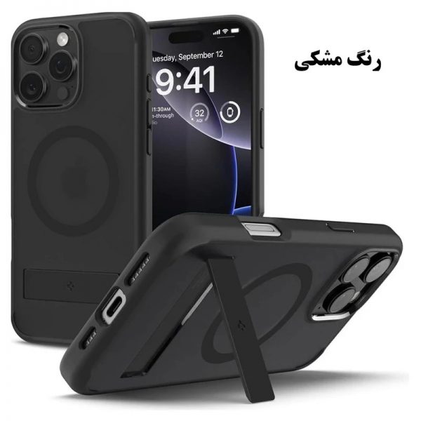 قاب اسپیگن Ultra Hybrid-S MagFit-B گوشی اپل iphone16 pro max مشکی