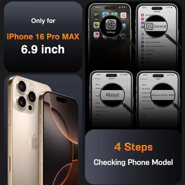 قاب لوحاسیک ‎Man-16ZB گوشی اپل iphone16 pro max مشکی