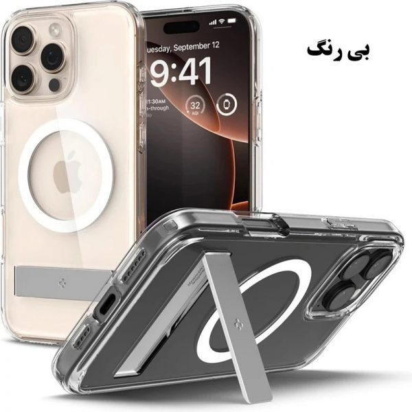 کاور اسپیگن مدل Ultra Hybrid S MagFit-W گوشی اپل iphone 16 pro max بی رنگ