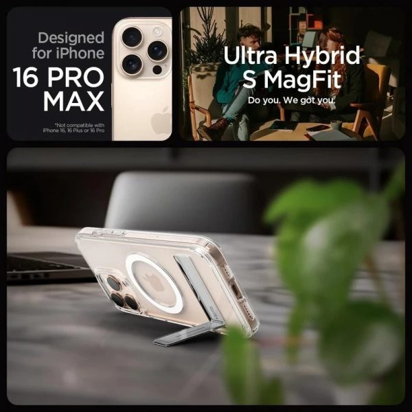 کاور اسپیگن مدل Ultra Hybrid S MagFit-W گوشی اپل iphone 16 pro max بیرنگ