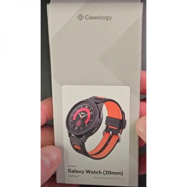 جعبه بند کیسولوژی مدل Athlex ساعت سامسونگ Galaxy Watch 7 40mm 44mm / Watch FE / Watch 6 نارنجی